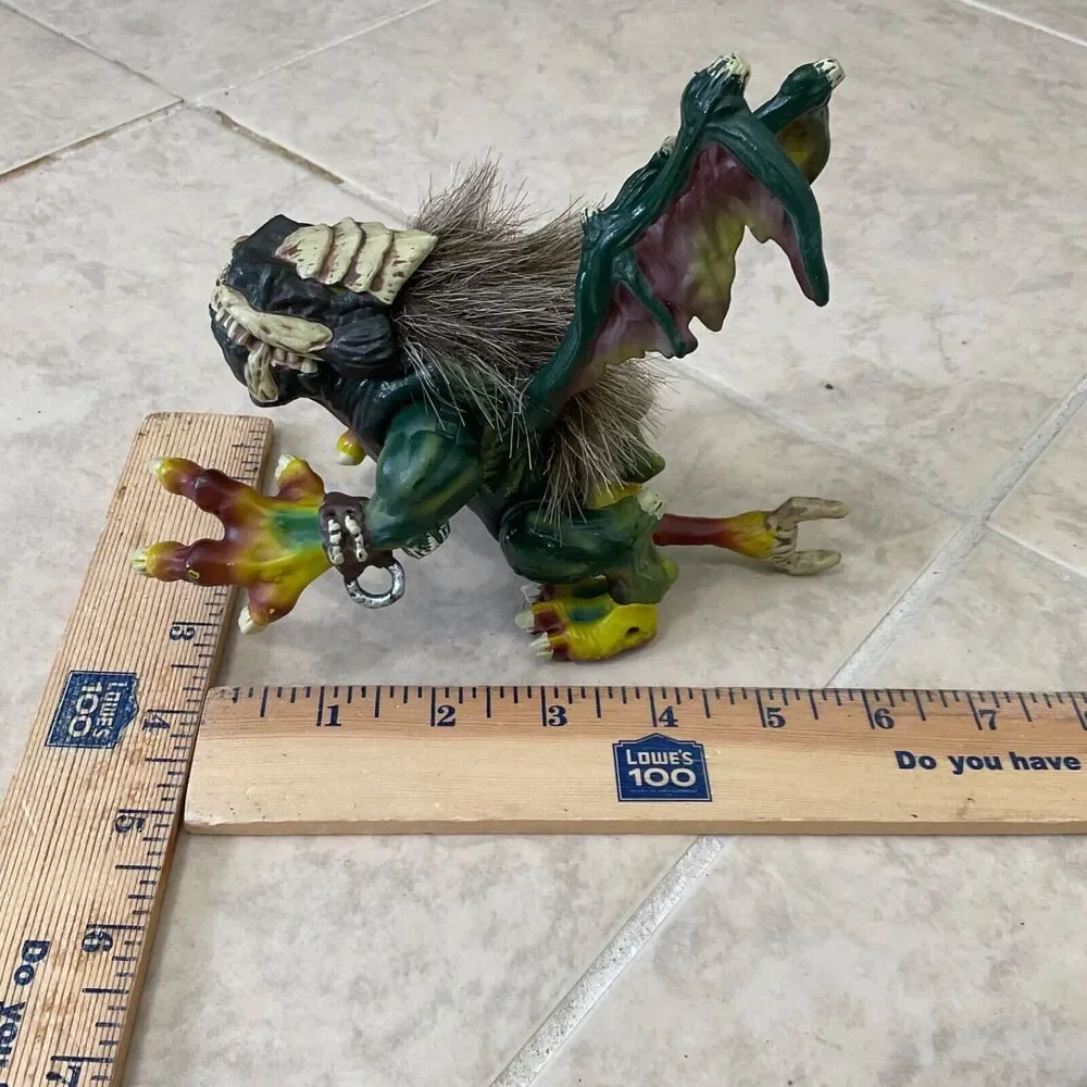 Mega Bloks Lot of 3  Vorgan Fire & Ice Hairy Dragon Beasts #9879 -2 green 1-gray
